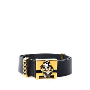 Cinto Gucci Preto Fivela Tigre