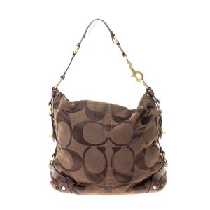 Bolsa Coach Canvas Monograma Marrom