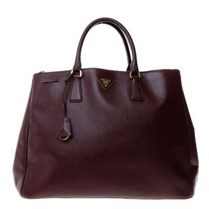 Bolsa Prada Galleria Grande Saffiano Vinho