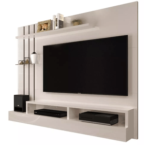 PAINEL PARA TV ATÉ 47 POLEGADAS OUTLET - OFF WHITE COM PRETO - MÓVEIS JACI