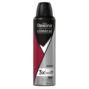 Desodorante Antitranspirante Aerosol Rexona Clinical Men Sport 150ml