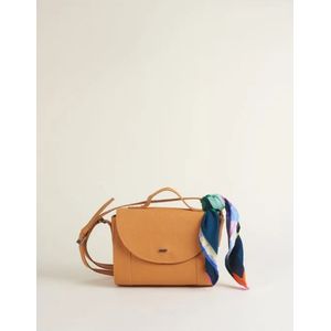 Bolsa Média Lenço Estampa Floral – Mostarda Via Mia