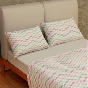 Jogo De Cama Casal 4 Peças Microfibra New Damier Pernambucanas Casa