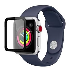 Película Apple Watch 42 mm, PMMA, iPlace, Borda Curva, Preto