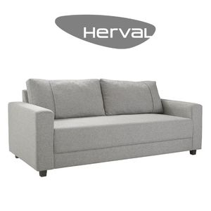 Sofá 3,5 Lugares Herval Clean, Linho Cinza - taQi