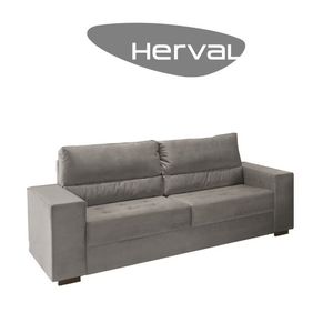 Sofá 3 Lugares Herval Buzios, Cinza - taQi