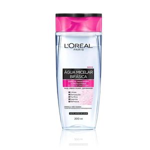 Água Micelar Bifásica L'Oréal Paris Solução de Limpeza 5 em 1 Com 200ml