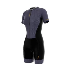 Macaquinho Ciclismo Feminino Furbo Pattern- Forro Blade - Cinza