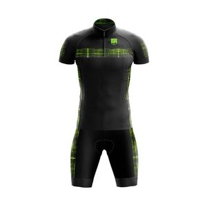 Conjunto Ciclismo Masculino Bermuda e Camisa GPX Neon Green - Preto+verde