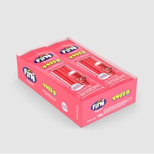 Tubes Morango com 12 unidades de 15g cada - Fini