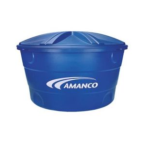 Caixa De Água 500L Polietileno Tampa Encaixe Azul – Amanco