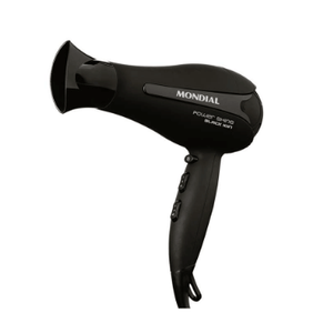 Secador de Cabelos Mondial Power Shine Black SC-13, Preto - Fujioka