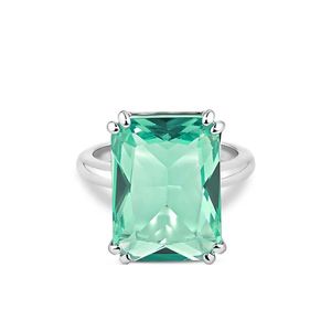 Anel Life Royal Prata Cristal Verde