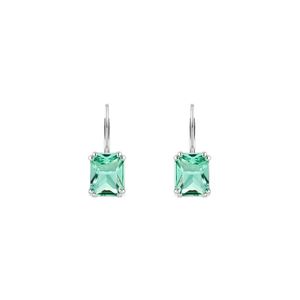 Brinco Life Royal Prata Cristal Verde