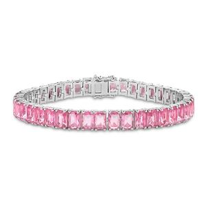 Pulseira Life Royal Prata Cristal Rosa