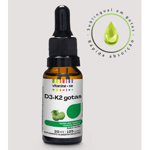 Vitamina D3+K2 em Gotas (Mk-7)
